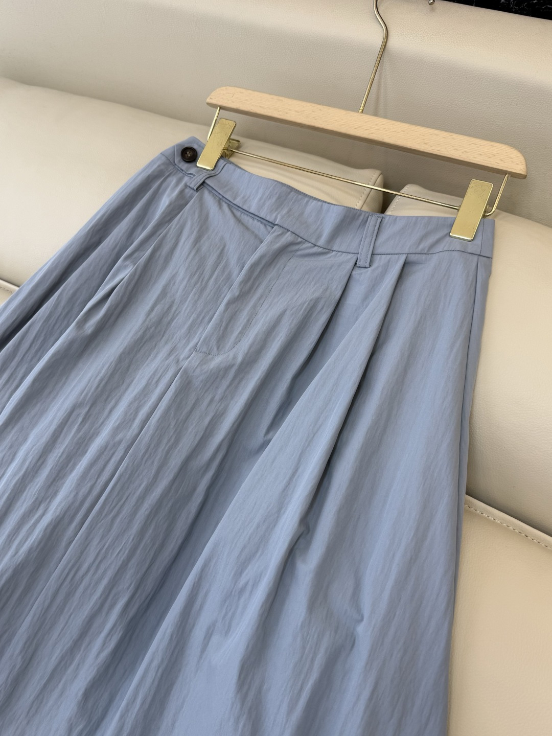 LZ26009B#新款半裙💕BC 75%棉 大摆长半裙 黑色 蓝色 SM L