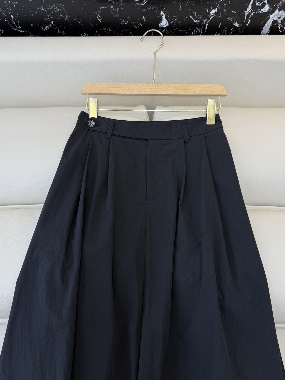 LZ26009B#新款半裙💕BC 75%棉 大摆长半裙 黑色 蓝色 SM L