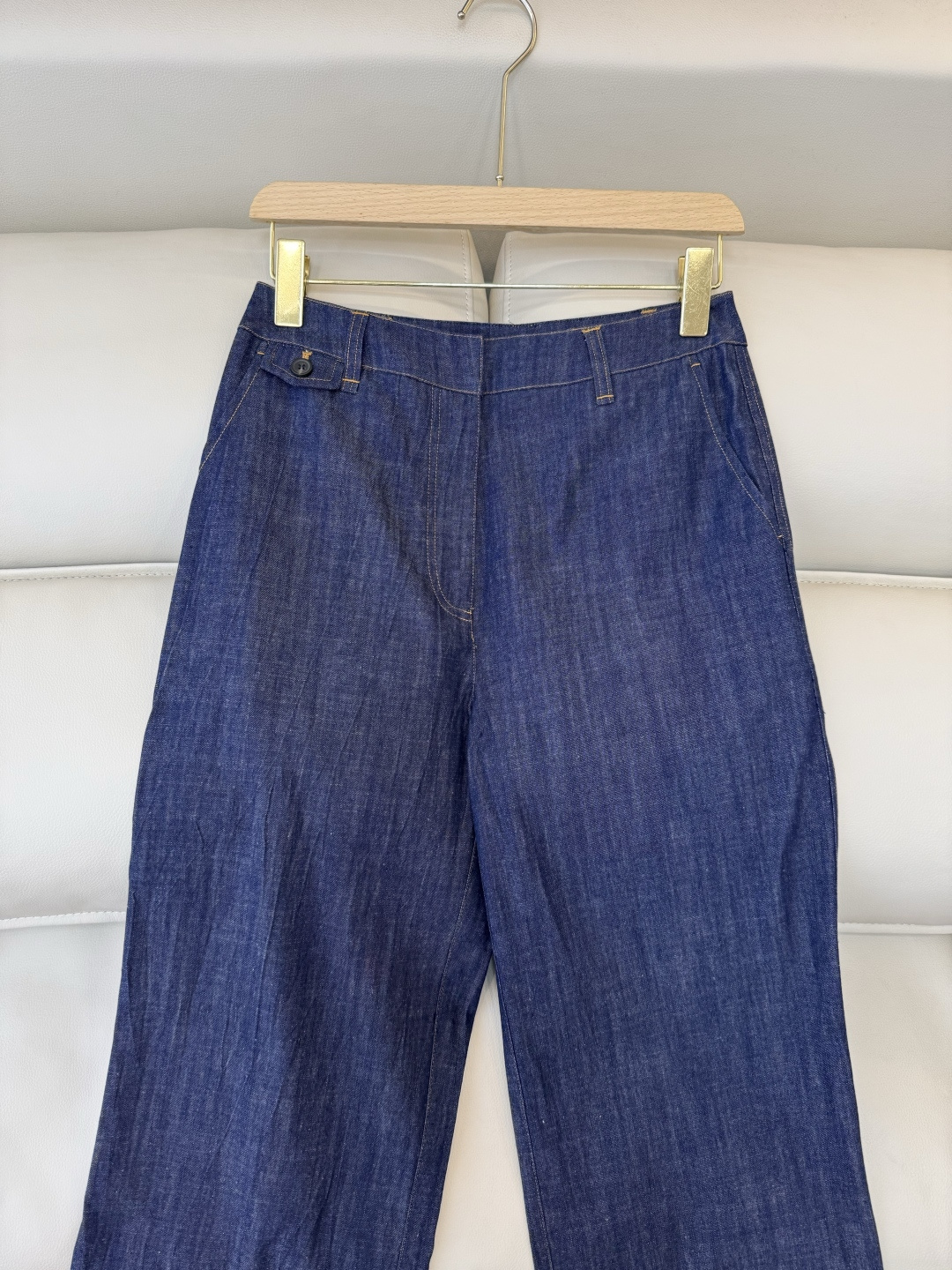 LZ25062#新款裤子💕BC 80% 棉 20%麻 牛仔棉 长裤 牛仔蓝 SML