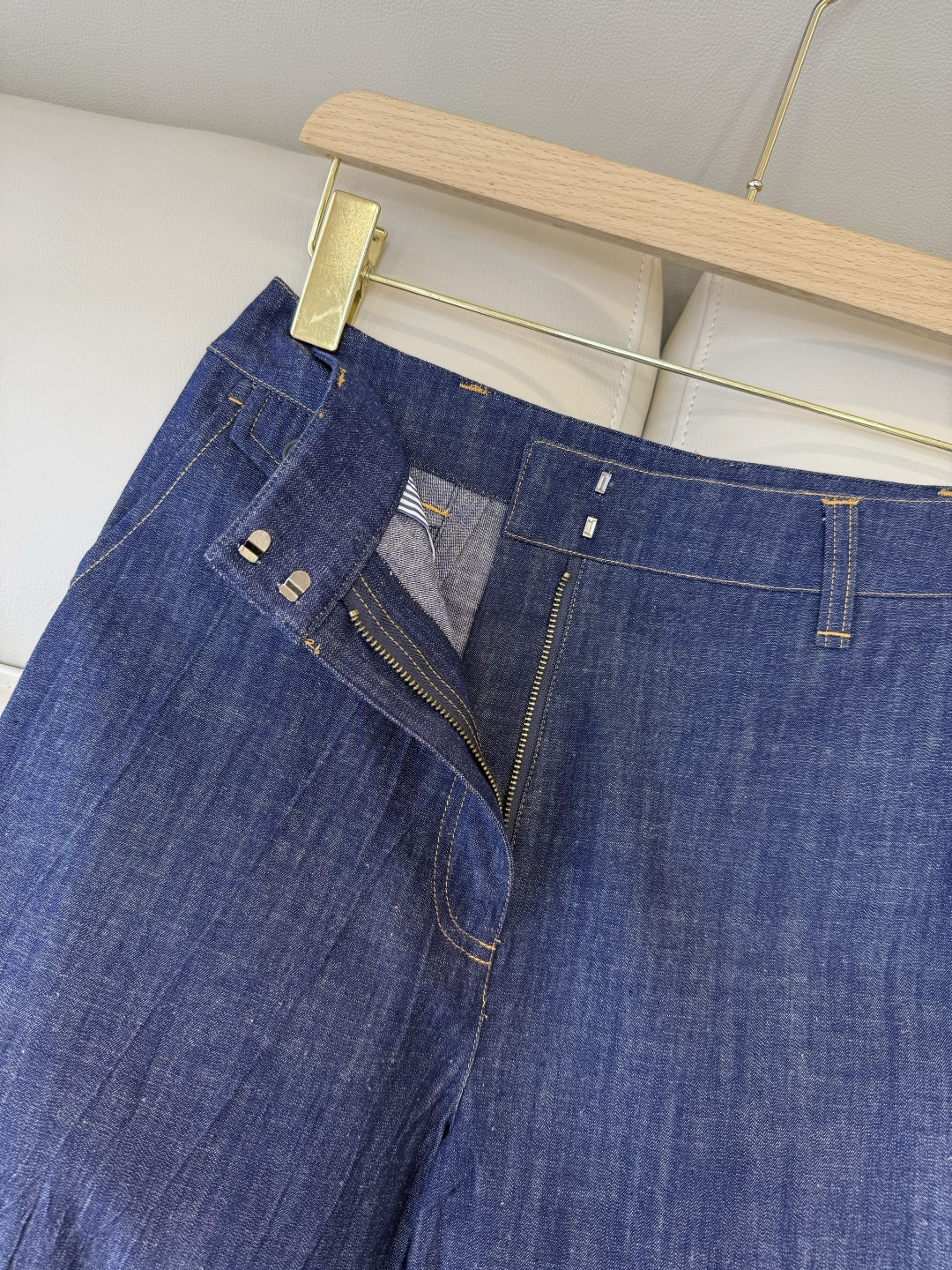 LZ25062#新款裤子💕BC 80% 棉 20%麻 牛仔棉 长裤 牛仔蓝 SML