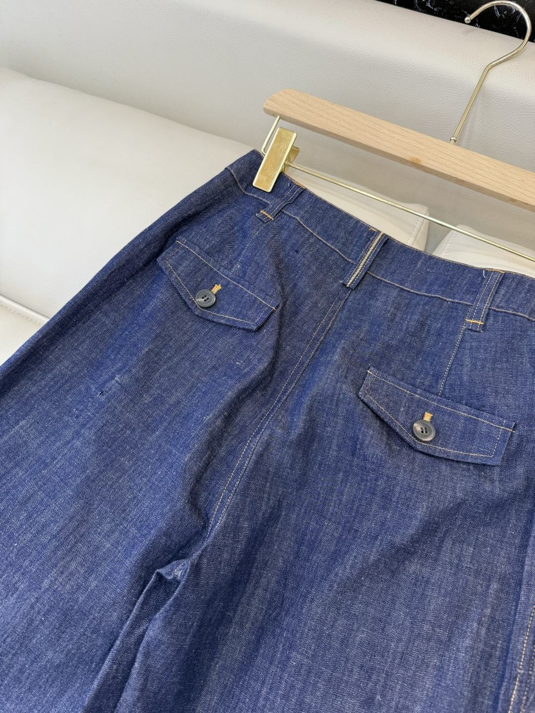 LZ25062#新款裤子💕BC 80% 棉 20%麻 牛仔棉 长裤 牛仔蓝 SML