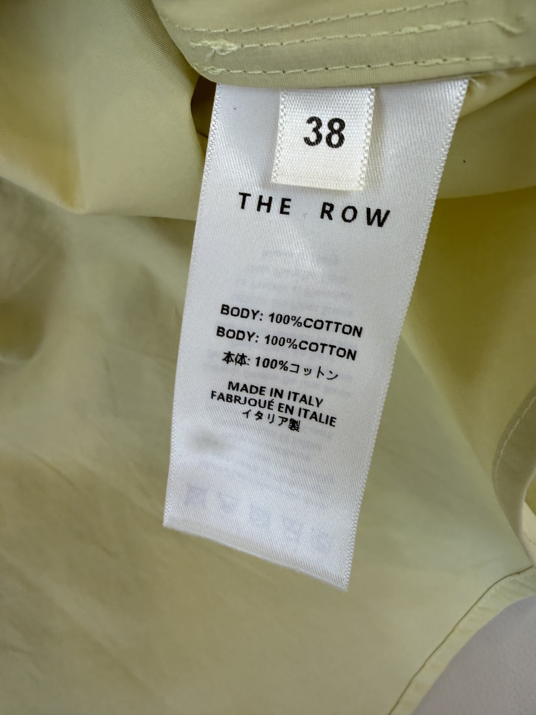 TH002#新款衬衫💕The row 极简风 长袖衬衫 米黄色 36/38/40