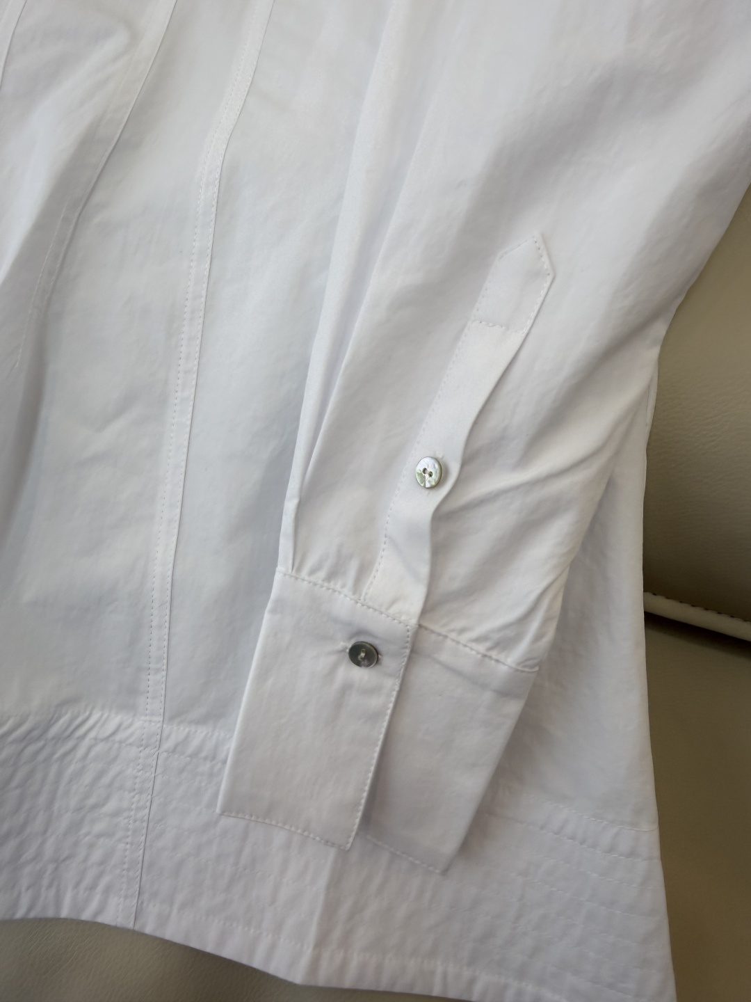 TH001#新款衬衫💕The row 极简风 鱼骨结构立体长袖衬衫 白色 34/36/38