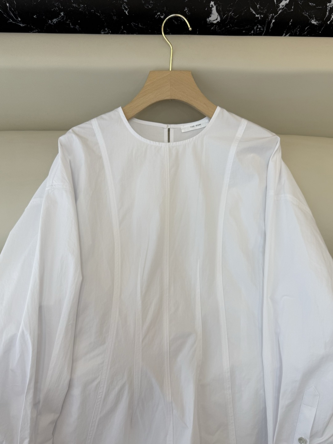 TH001#新款衬衫💕The row 极简风 鱼骨结构立体长袖衬衫 白色 34/36/38