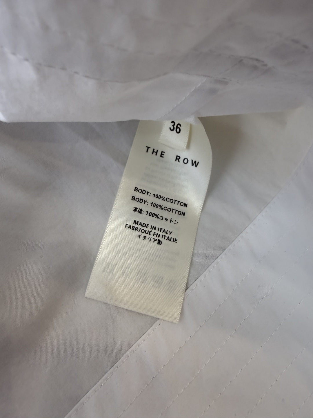 TH001#新款衬衫💕The row 极简风 鱼骨结构立体长袖衬衫 白色 34/36/38