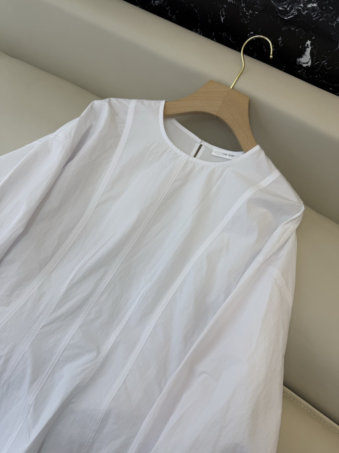 TH001#新款衬衫💕The row 极简风 鱼骨结构立体长袖衬衫 白色 34/36/38