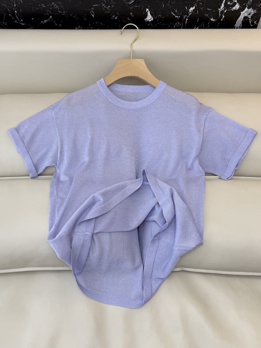 LZ25024M#新款针织💕BC 银丝短袖针织 多色 SML