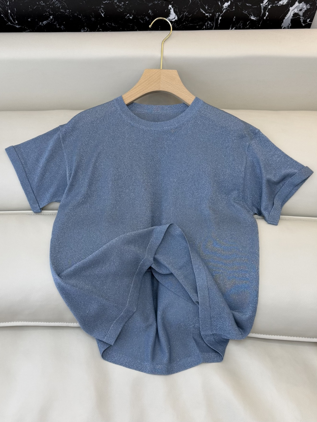 LZ25024M#新款针织💕BC 银丝短袖针织 多色 SML