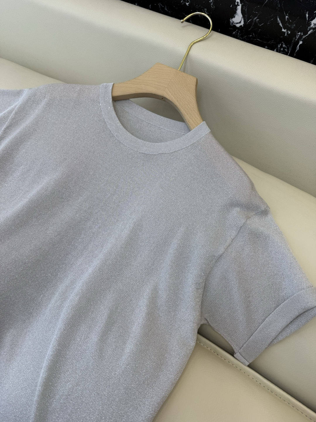 LZ25024M#新款针织💕BC 银丝短袖针织 多色 SML