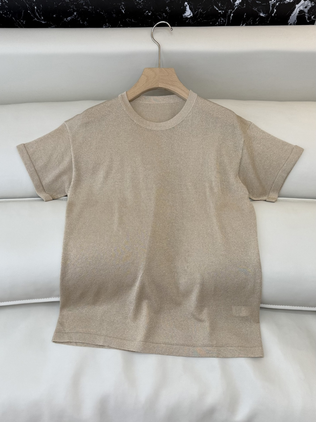 NO:715611,LZ25024M#New Knitted P BC Silver Short Sleeve Knitted Multicolor SML,,T-shirt,19860909LZ25024M#新款针织P BC 银丝短袖针织 多色 SML,,T-shirt,,Women's clothing