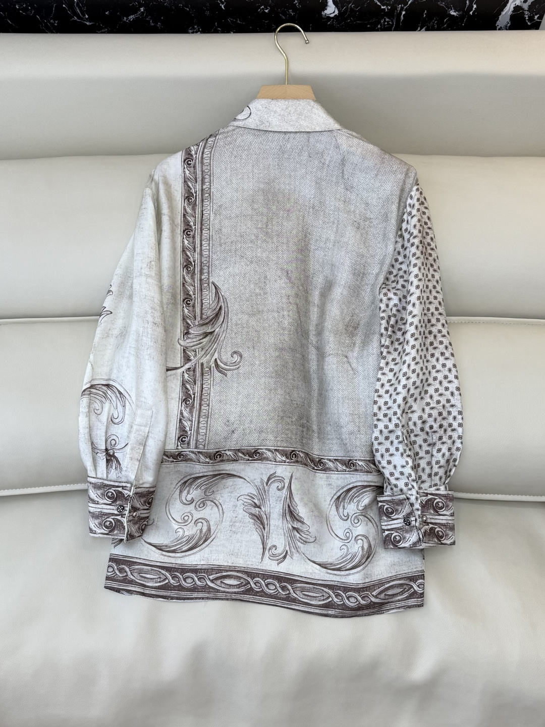 BS1086#新款衬衫💕Max mara 定位印花 100% 斜纹真丝印花长袖衬衫 36-42