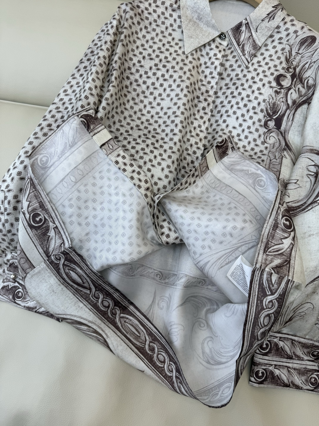 BS1086#新款衬衫💕Max mara 定位印花 100% 斜纹真丝印花长袖衬衫 36-42