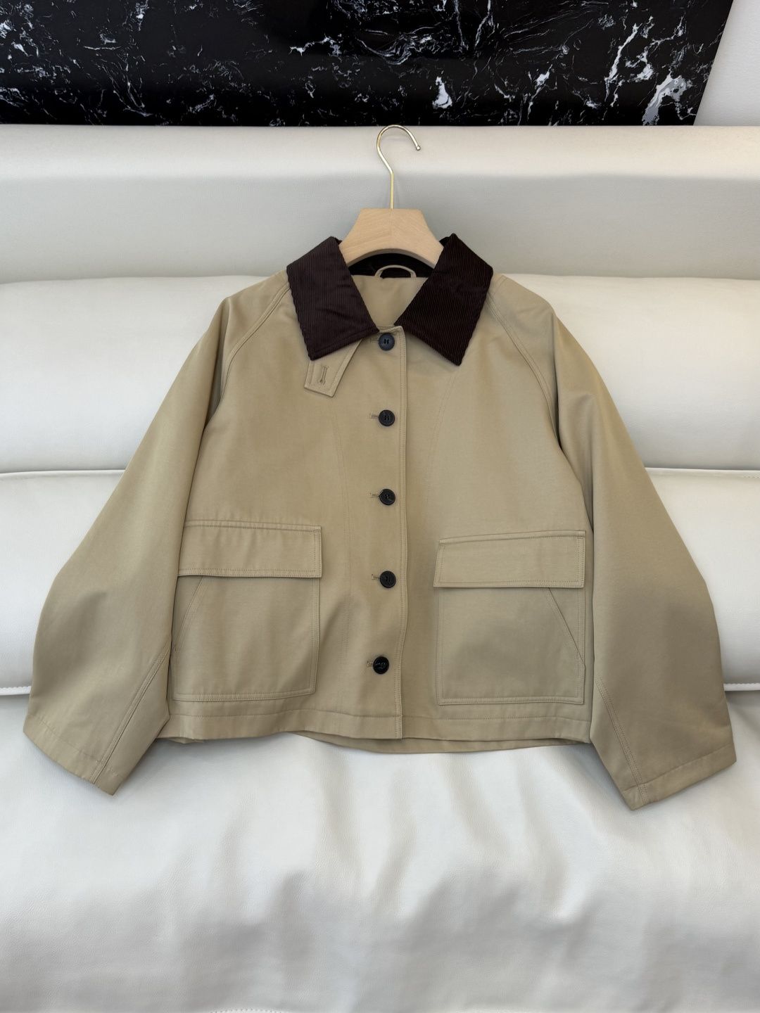NO:717638,HX004# New Jacket P Zhihe Corduroy Lapel Barn Style Short Jacket Navy Khaki SM L,,jackets & coats,19860909HX004#新款外套P 之禾 灯芯绒 翻领 巴恩风格 短外套 藏青色 卡其色 SM L,,jackets & coats,,Women's clothing