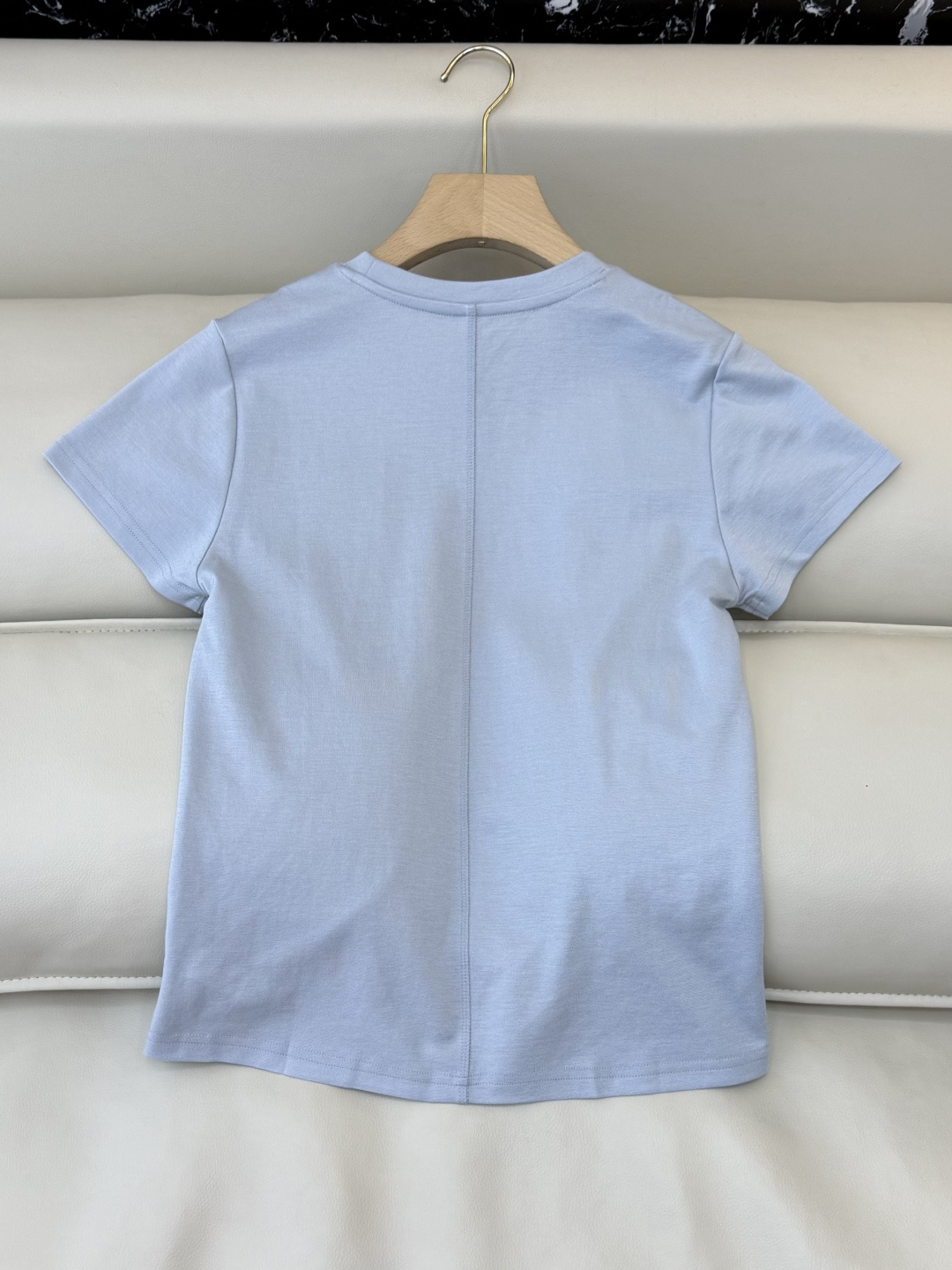 HL001#工厂特批150‼️LP 三醋酸 百搭显瘦短袖T恤 蓝色 米杏色 SML