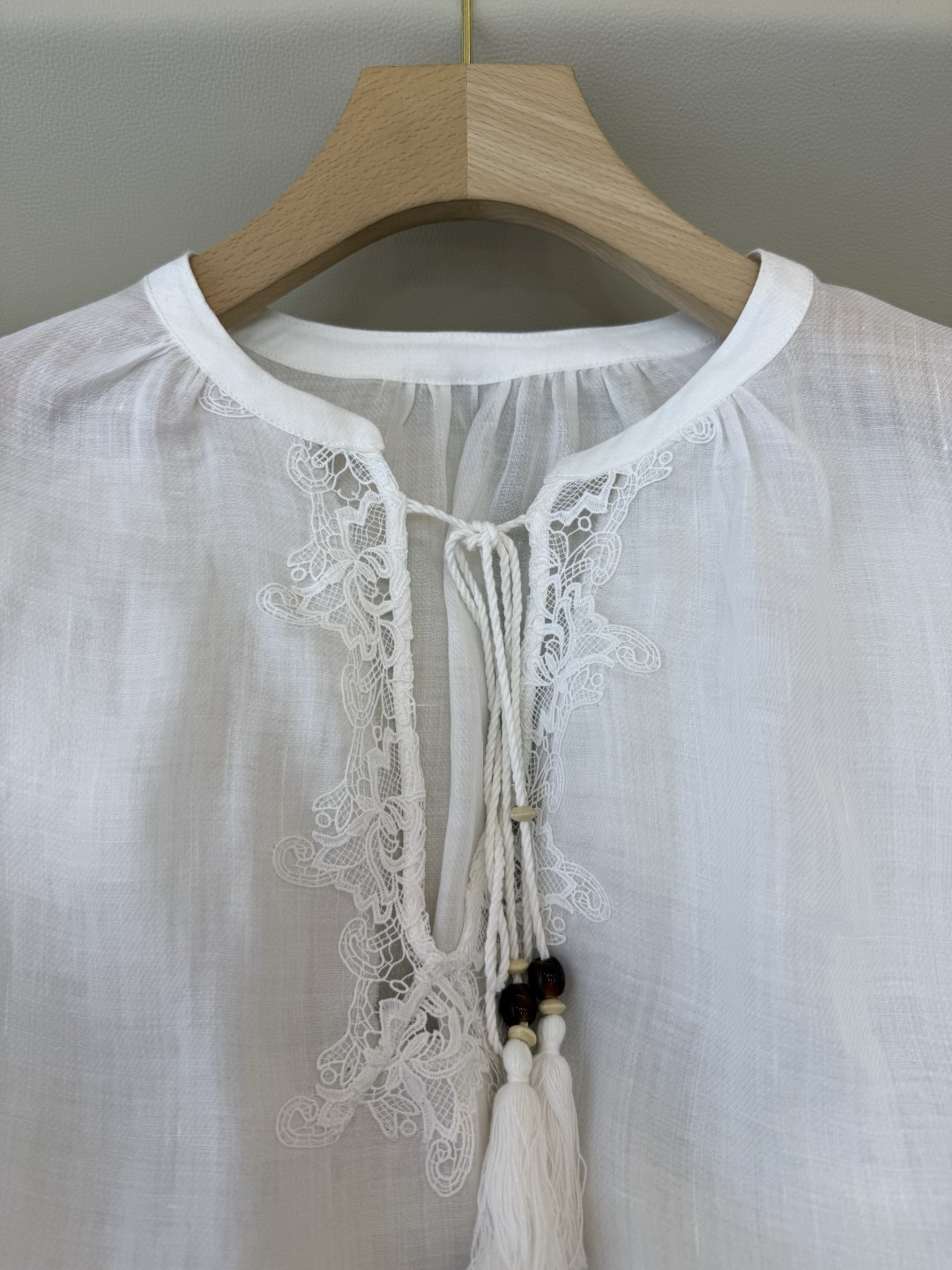 SY011#新款衬衫‼️zimm* 100%亚麻 刺绣上衣 度假风白色 SMLXL