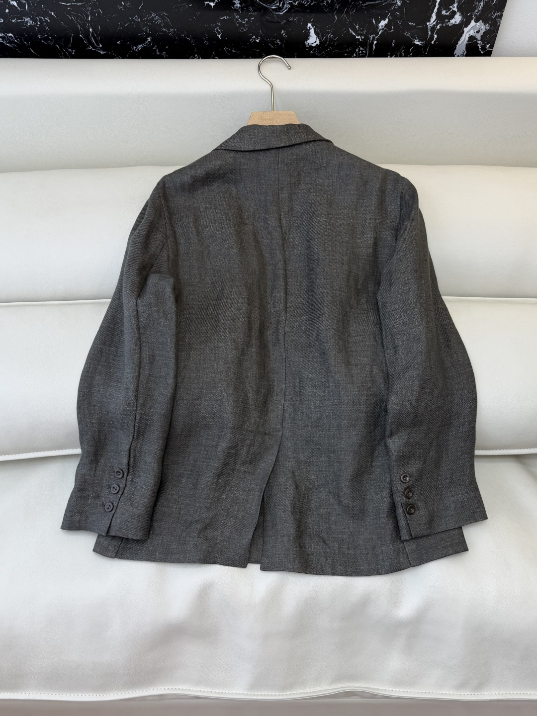 SY013#新款西装🌾超级百搭款 100% 亚麻 西装外套 咖灰色 杏白色 SMLXL