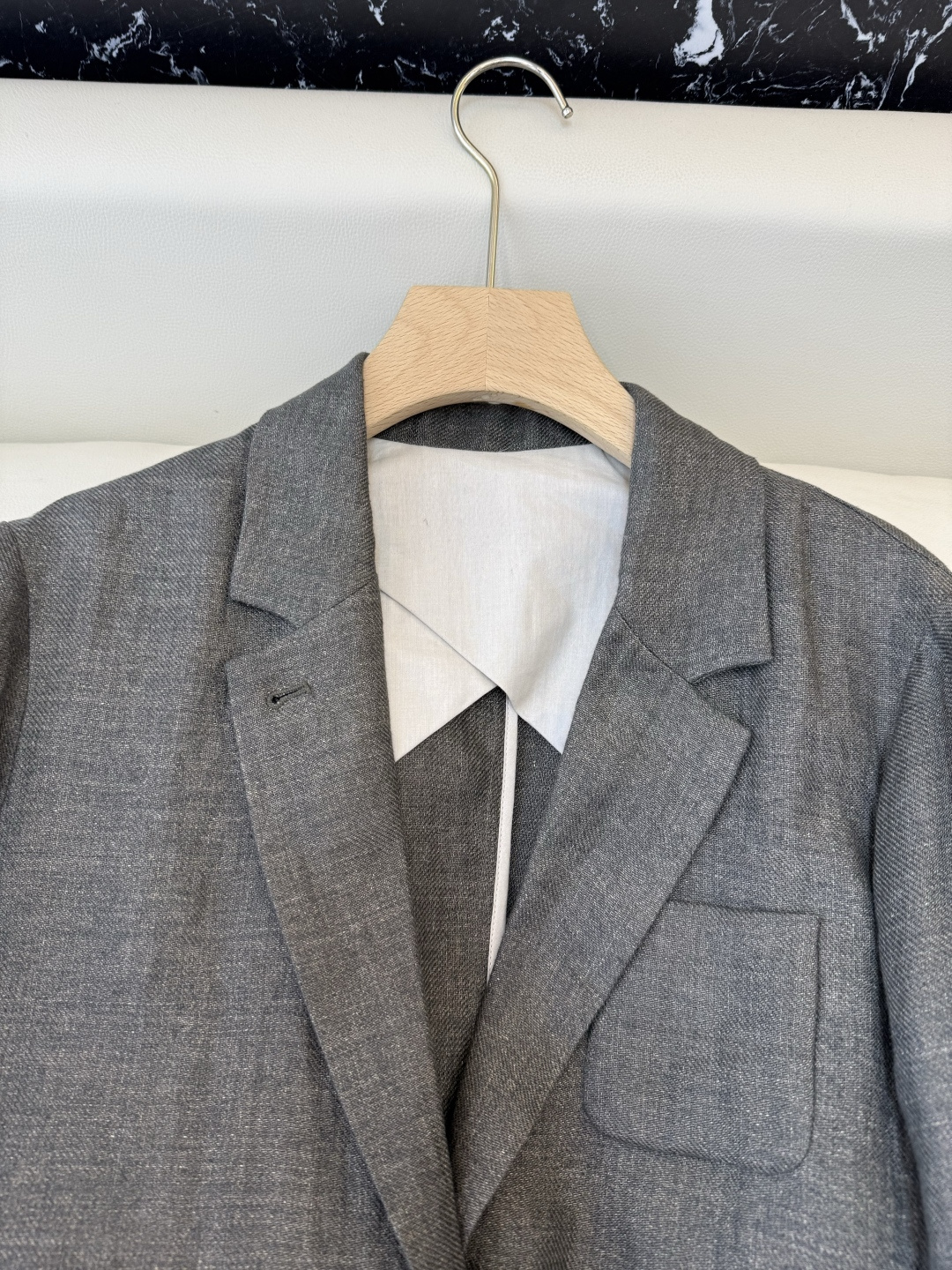 SY013#新款西装🌾超级百搭款 100% 亚麻 西装外套 咖灰色 杏白色 SMLXL