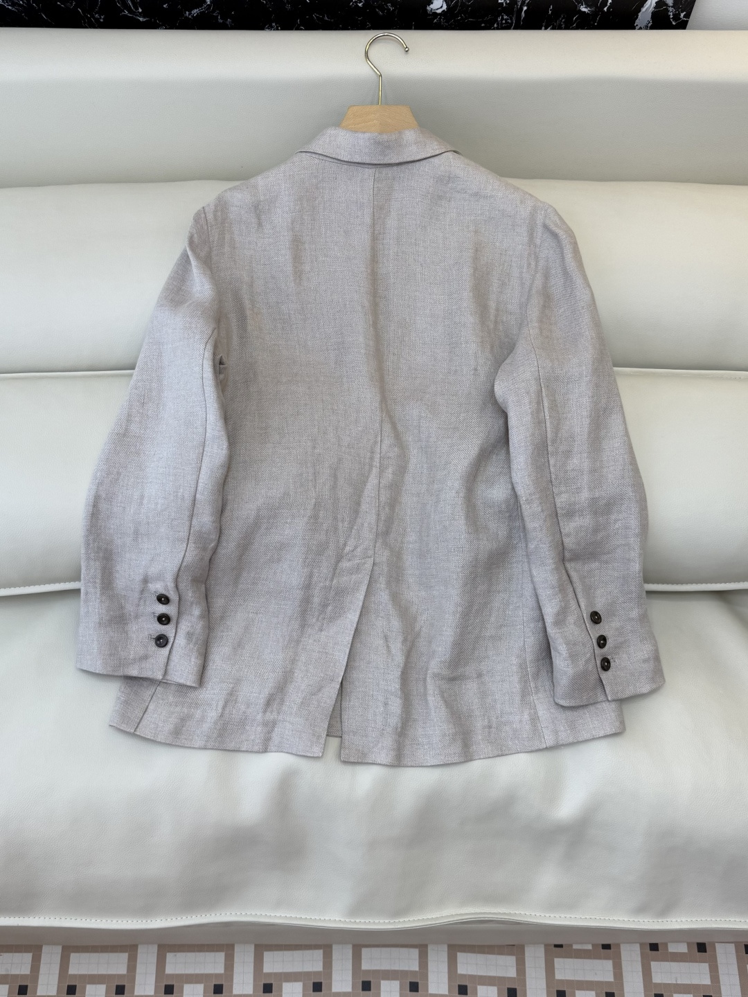 SY013#新款西装🌾超级百搭款 100% 亚麻 西装外套 咖灰色 杏白色 SMLXL