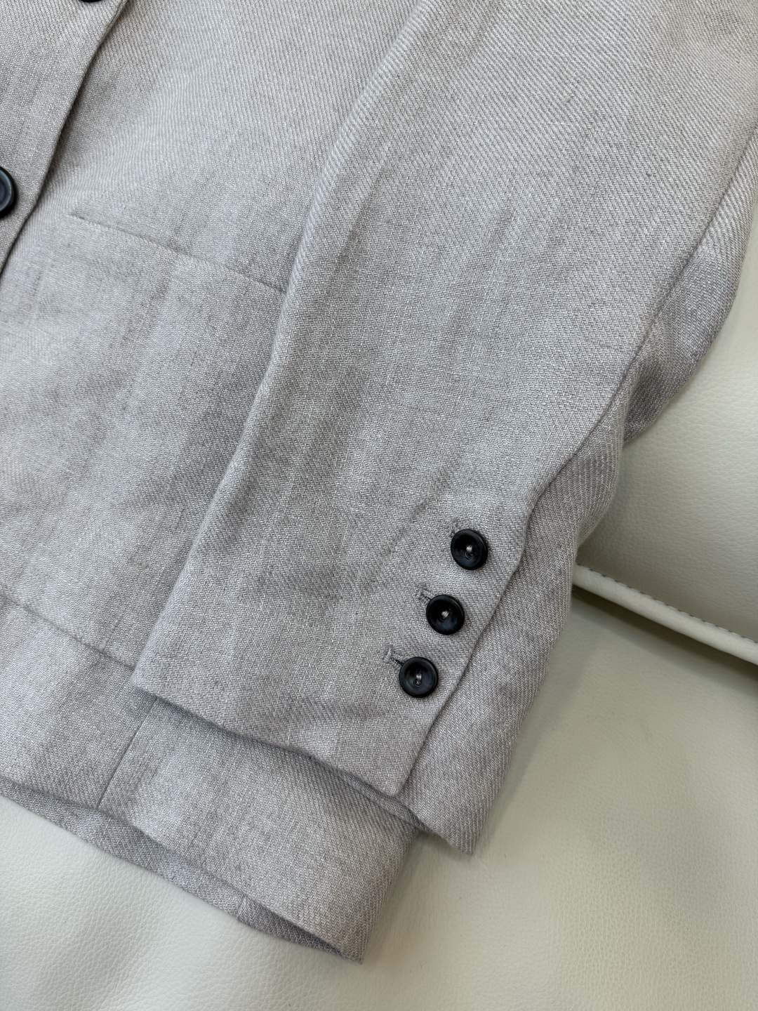 SY013#新款西装🌾超级百搭款 100% 亚麻 西装外套 咖灰色 杏白色 SMLXL