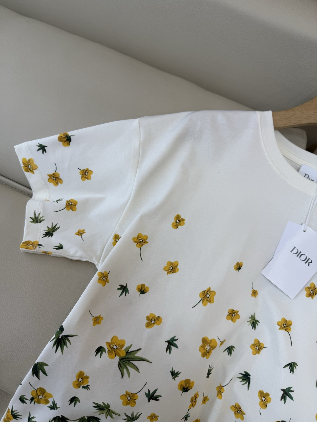QG0150#新款T恤⚠️特批190‼️dior 小蜜蜂印花 🐝刺绣 85%棉 15% 亚麻 短袖T恤 