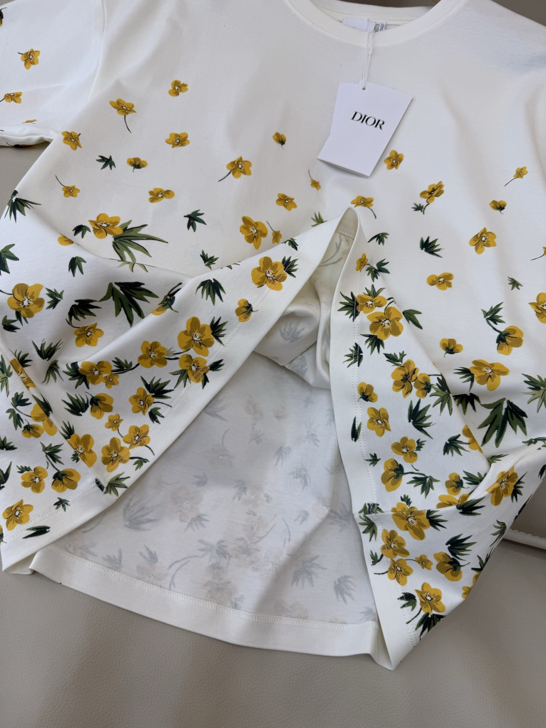 QG0150#新款T恤⚠️特批190‼️dior 小蜜蜂印花 🐝刺绣 85%棉 15% 亚麻 短袖T恤 