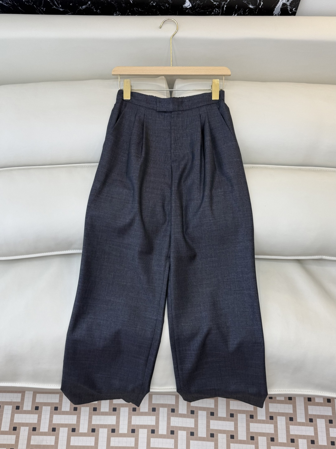 TF101#新款套装🌾Max mara 60% 羊毛 长袖西装外套 ➕长裤 套装 灰蓝色 藕色 36/3