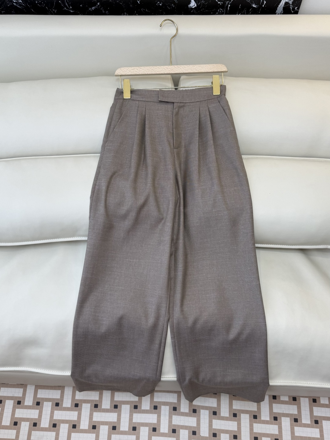 TF101#新款套装🌾Max mara 60% 羊毛 长袖西装外套 ➕长裤 套装 灰蓝色 藕色 36/3