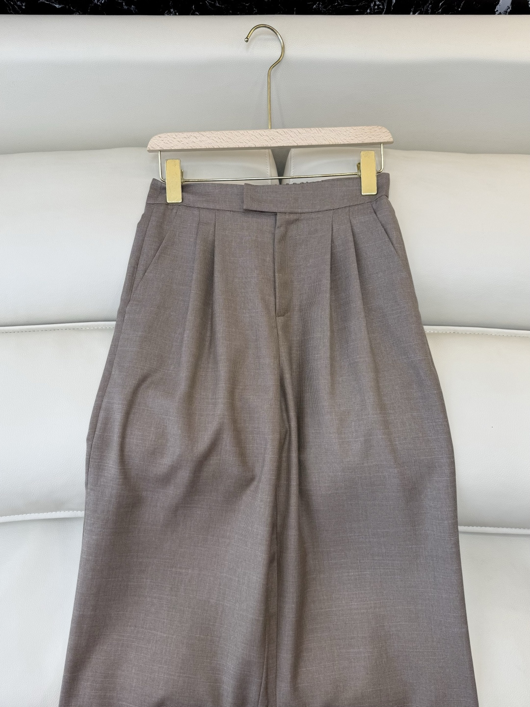 TF101#新款套装🌾Max mara 60% 羊毛 长袖西装外套 ➕长裤 套装 灰蓝色 藕色 36/3