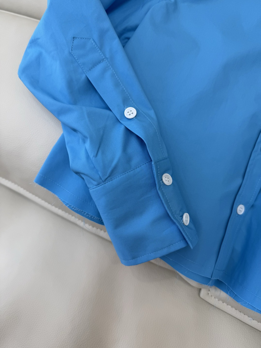 CY094#新款衬衫。miu家 字母绣花 长袖 衬衫 白色 蓝色 SML