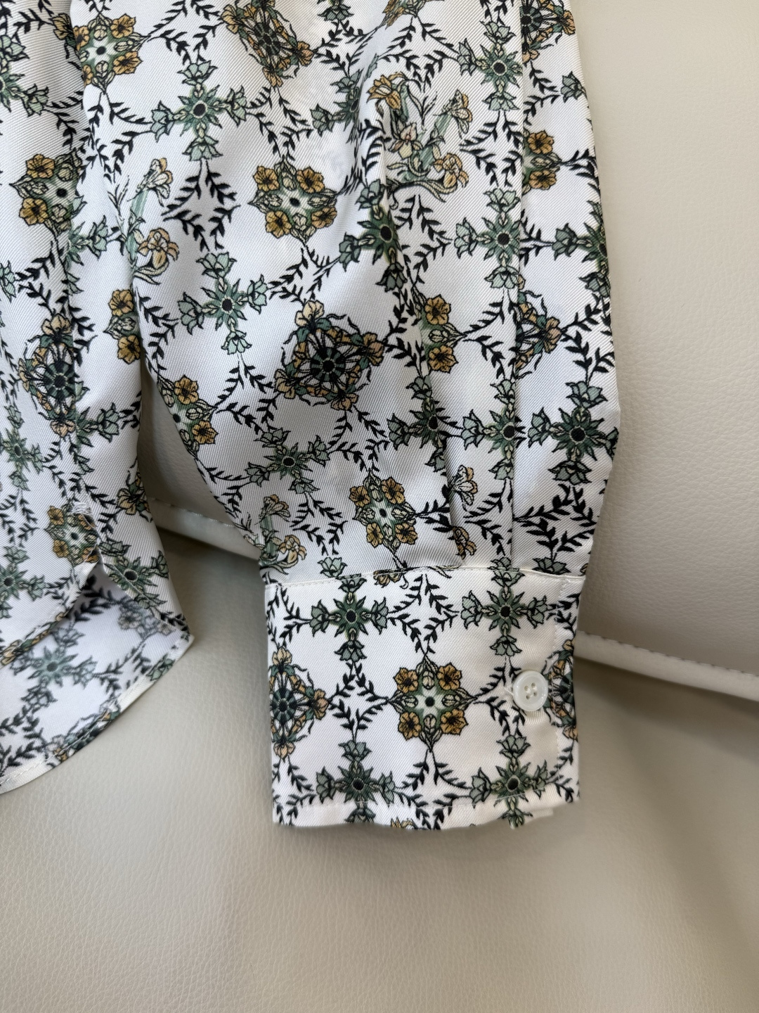 BS1106#新款真丝衬衫💕L V 斜纹真丝印花 100% 真丝衬衫 SMLXL