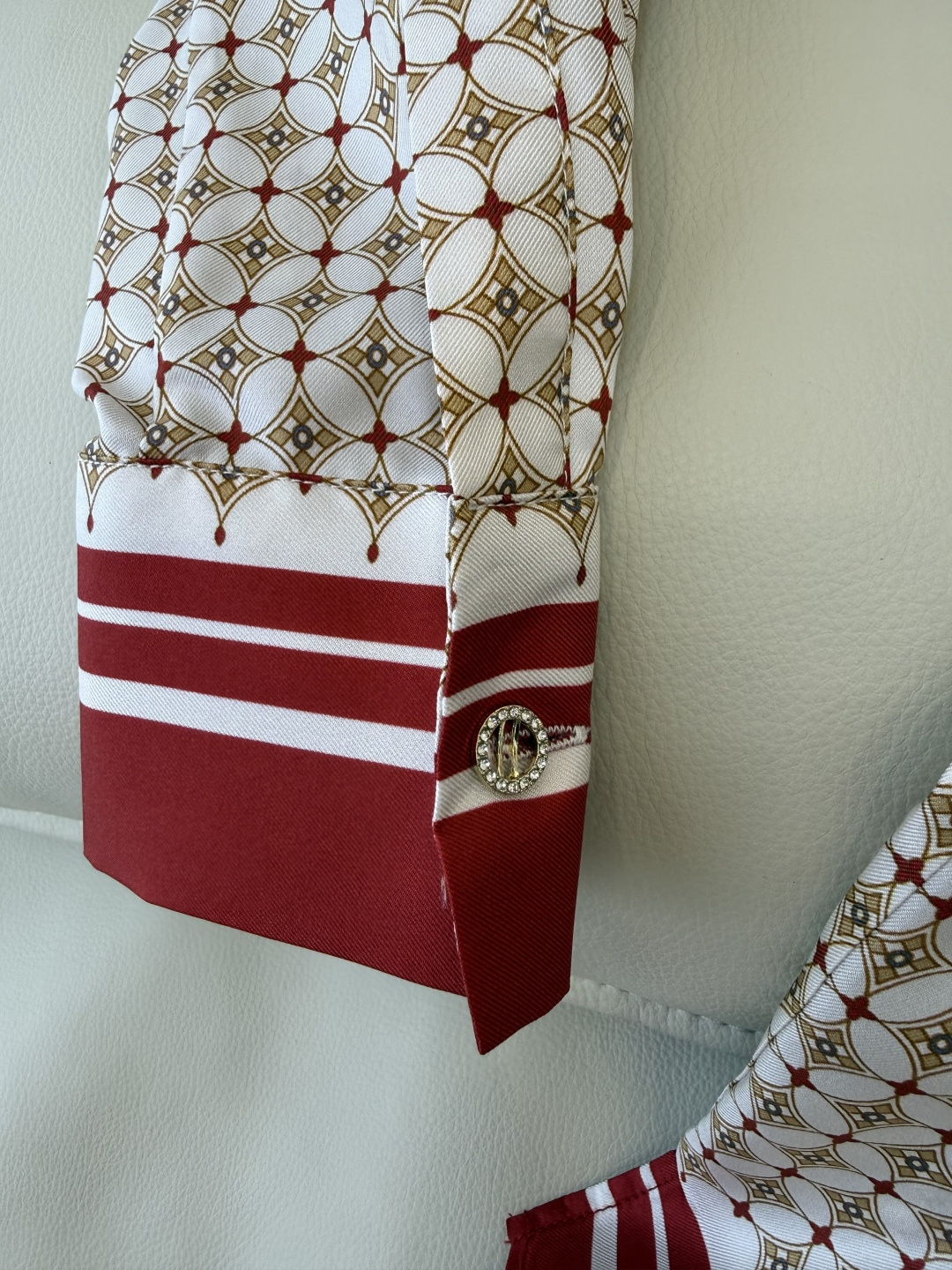 BS1100#新款衬衫💕Max mara 定位印花 100%斜纹真丝 长袖真丝衬衫 36/38/40/4