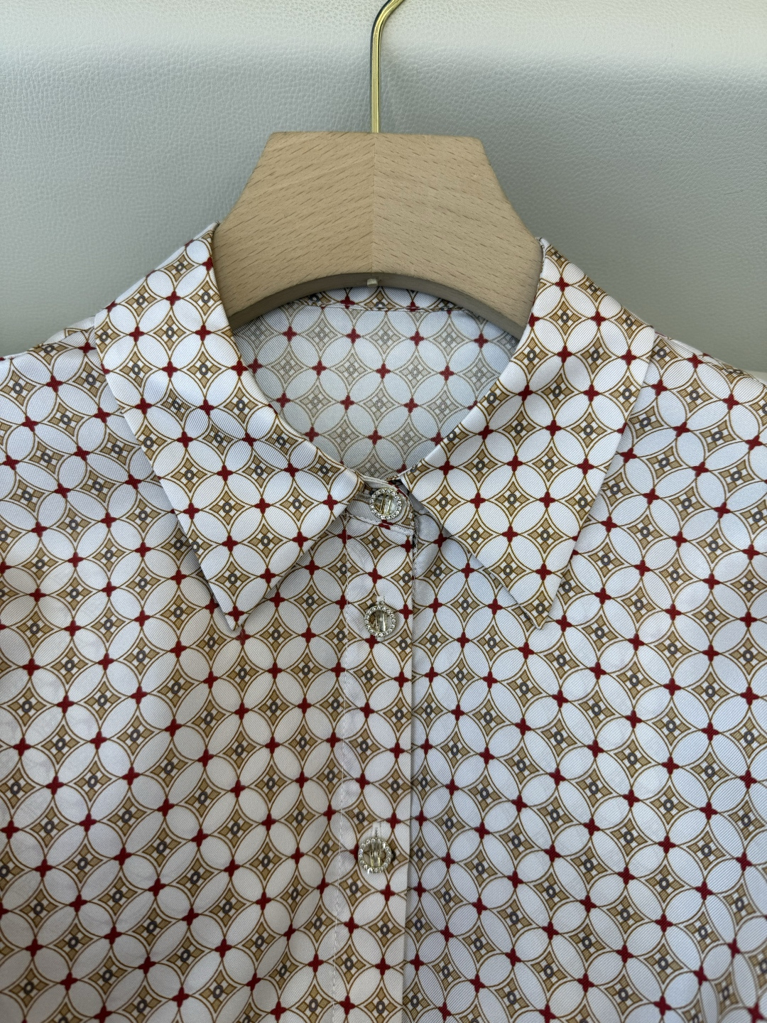 BS1100#新款衬衫💕Max mara 定位印花 100%斜纹真丝 长袖真丝衬衫 36/38/40/4