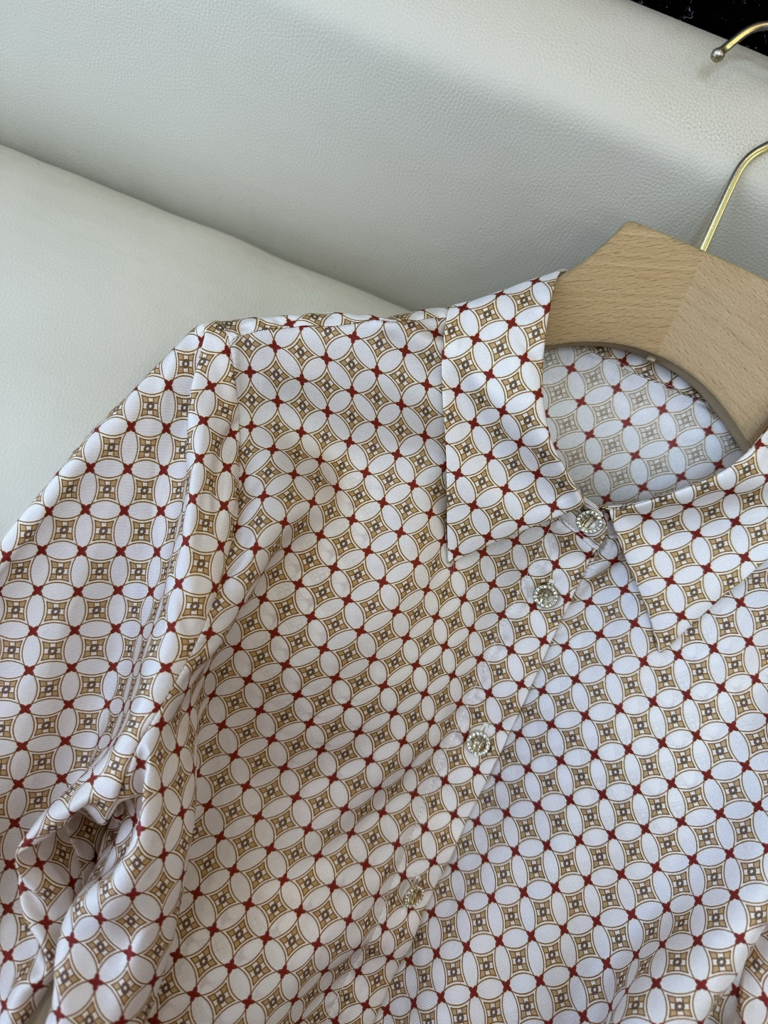 BS1100#新款衬衫💕Max mara 定位印花 100%斜纹真丝 长袖真丝衬衫 36/38/40/4