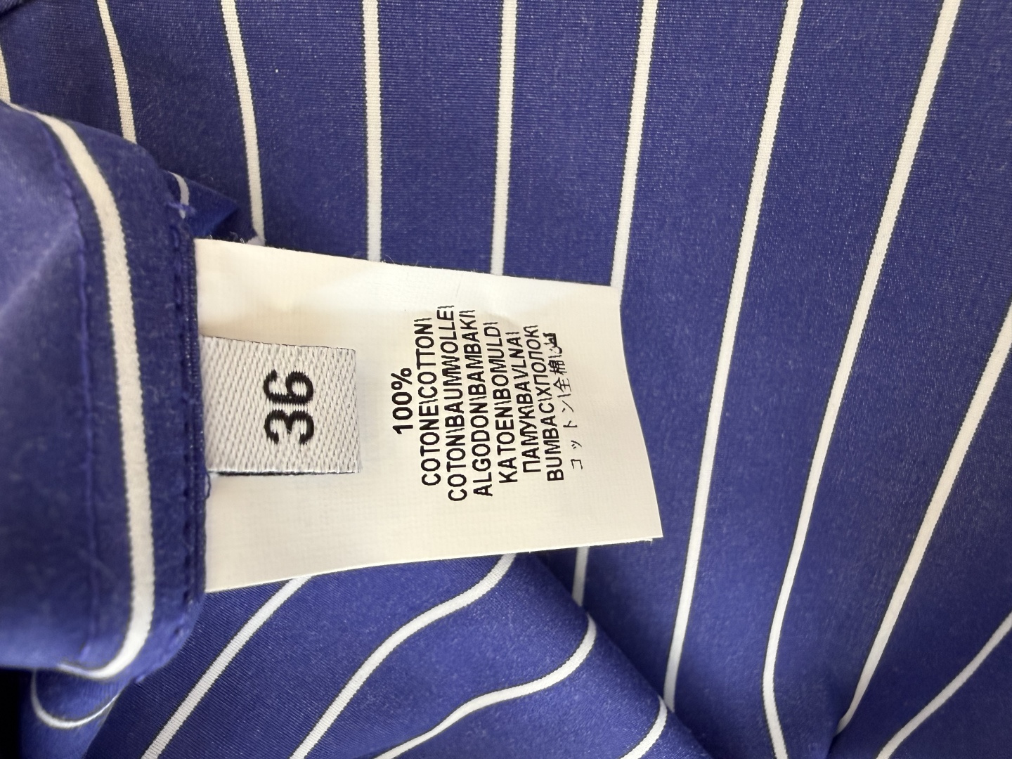 BS1098#新款衬衫💕BC ⛓️链条边 长袖条纹衬衫 蓝色 米白色 36 /38/40/42