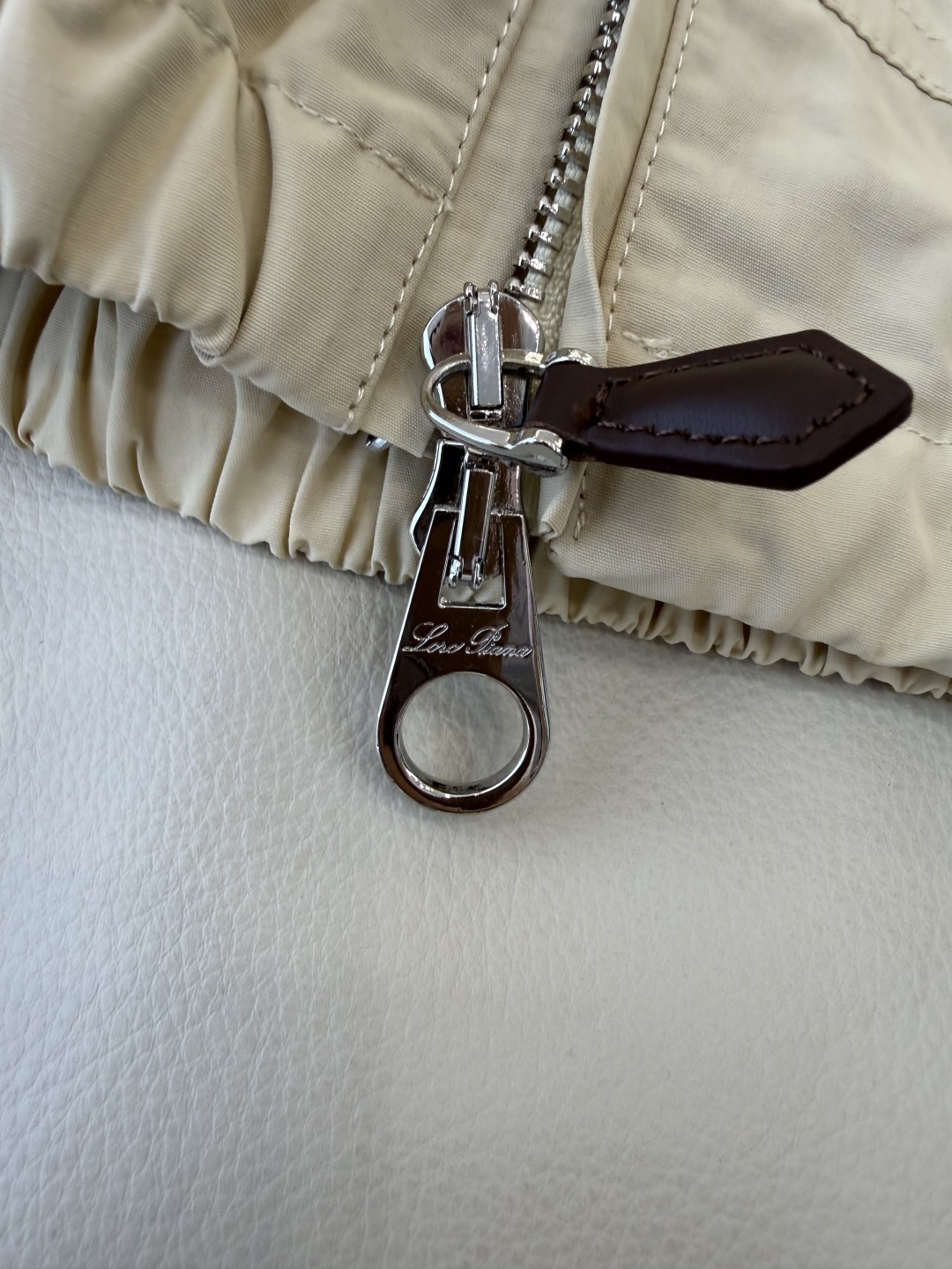 QGL039#新款外套💕LP 短风衣 内格纹 夹克拉链外套 杏色 藏青色 SML