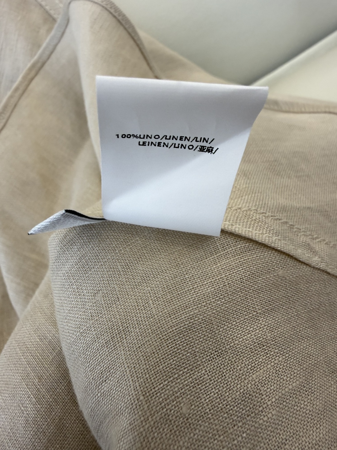 LZ26007#新款衬衫🌾BC 超级爆款 100% 亚麻 手工钉珠 宽松款 亚麻衬衫 杏色 白色 SML