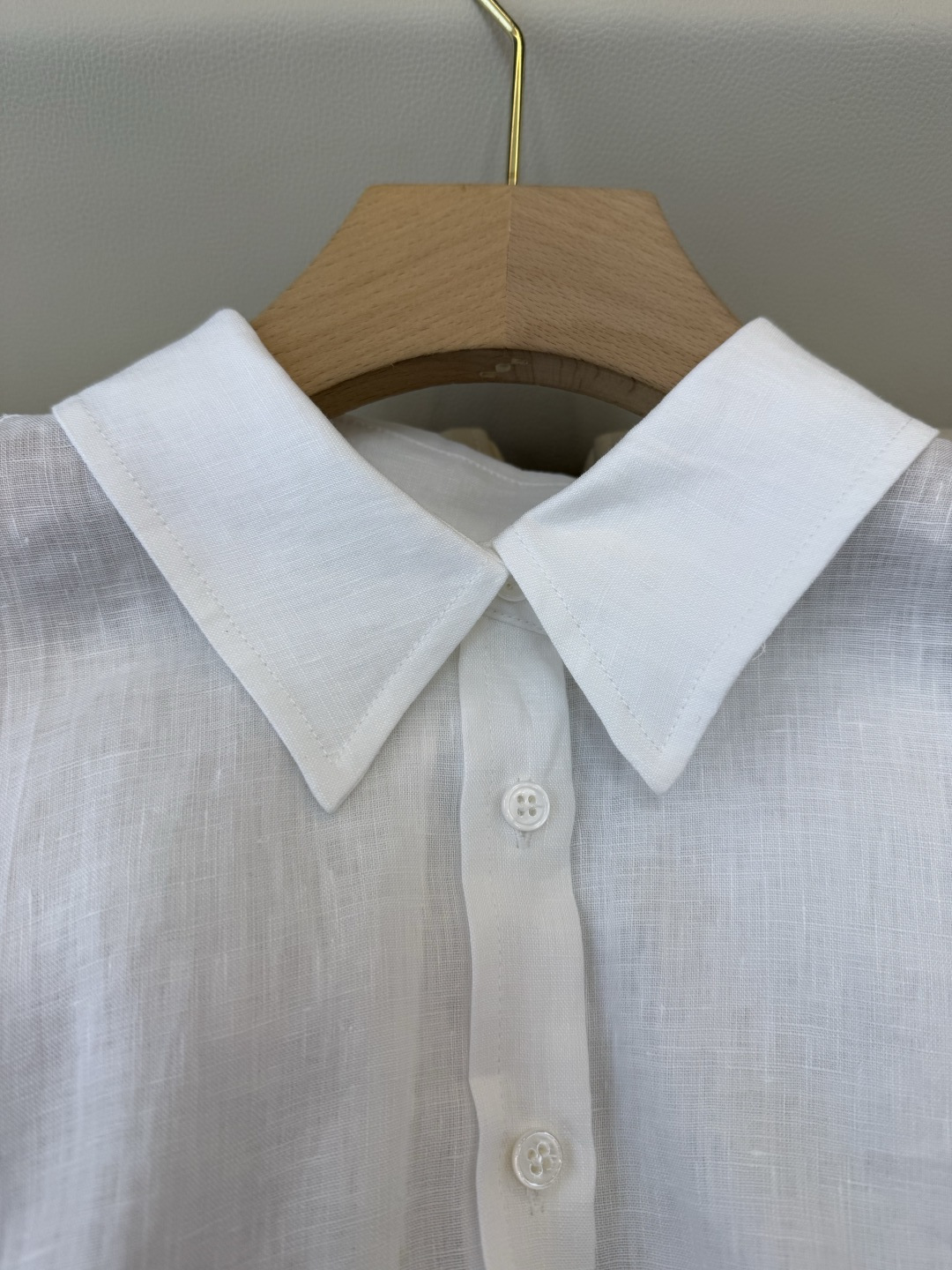 LZ26007#新款衬衫🌾BC 超级爆款 100% 亚麻 手工钉珠 宽松款 亚麻衬衫 杏色 白色 SML