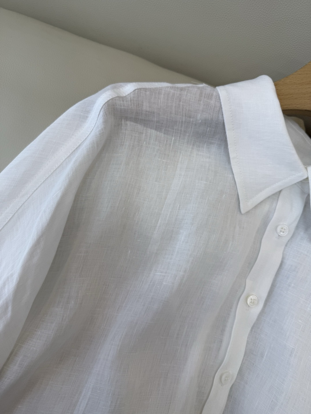 LZ26007#新款衬衫🌾BC 超级爆款 100% 亚麻 手工钉珠 宽松款 亚麻衬衫 杏色 白色 SML