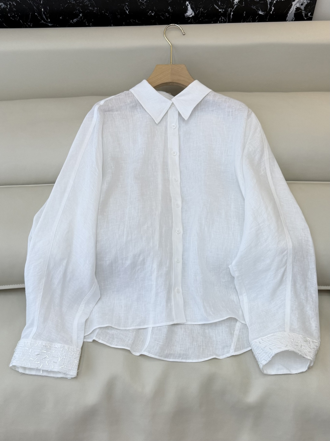 NO:734148,LZ26007# new shirt P BC super popular linen handmade beading loose linen shirt apricot white SML,,shirts,19860909LZ26007#新款衬衫P BC 超级爆款 亚麻 手工钉珠 宽松款 亚麻衬衫 杏色 白色 SML,,shirts,,Women's clothing