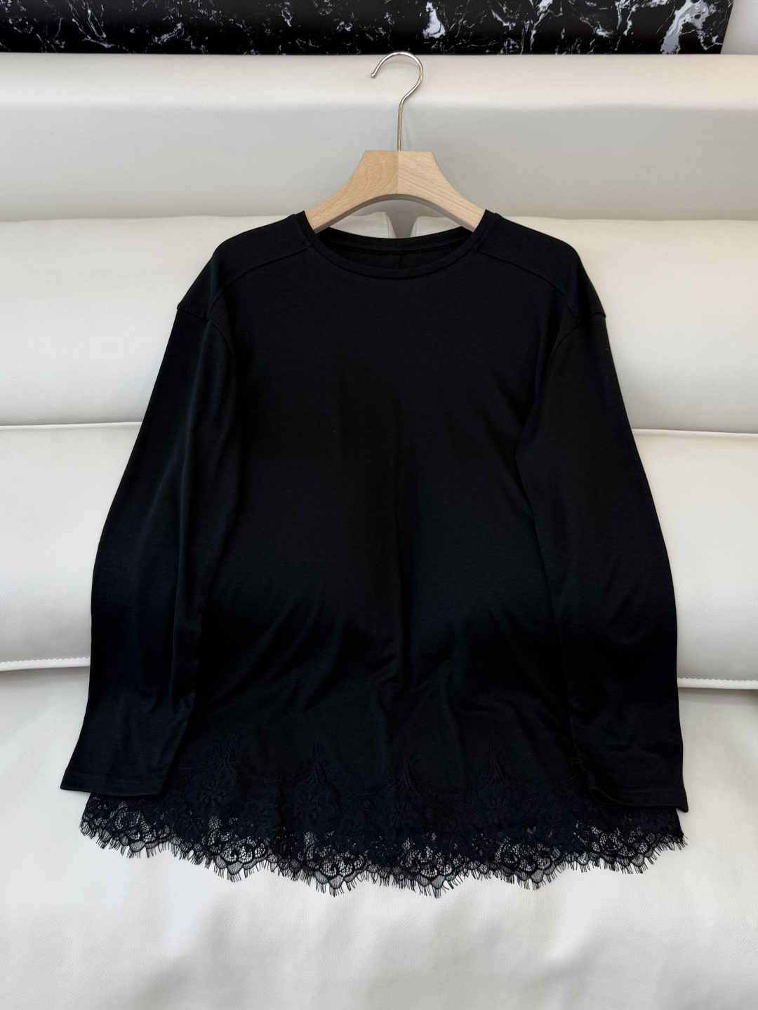 NO:735053,AD060# lace long-sleeved T-shirt factory special ES lace stretch acetate knitted bottoming shirt long-sleeved T-shirt gray black white SML,,tees,t-shirt,19860909AD060#蕾丝长袖T恤工厂特 ES 蕾丝花边 弹力醋酸纤维针织打底衫 长袖T恤 灰色 黑色 白色 SML,,tees，t-shirt,,Women's clothing