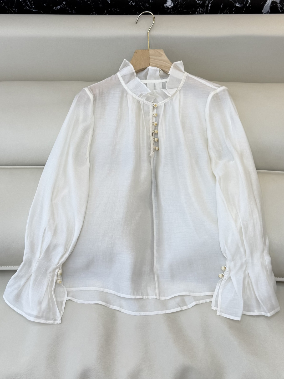 NO:735950,SM0930# New Shirt Factory Stand Collar 65 Tencel Cotton Long Sleeve Shirt White Pink S MLXL,,shirts,19860909SM0930#新款衬衫工厂 立领 65 天丝棉 长袖衬衫 白色 粉色 S MLXL,,shirts,,Women's clothing