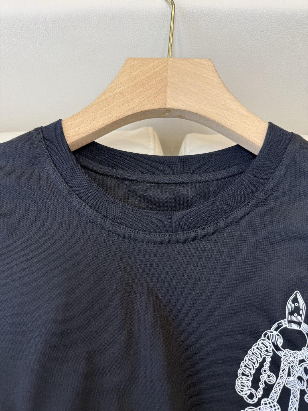 QG0156#新款T恤⚠️‼️H家 爱马仕 独家版 印花 短袖T恤 黑色 白色 SML