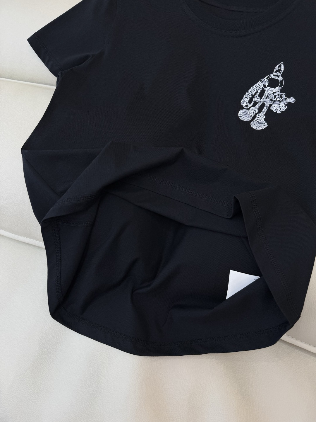 QG0156#新款T恤⚠️‼️H家 爱马仕 独家版 印花 短袖T恤 黑色 白色 SML