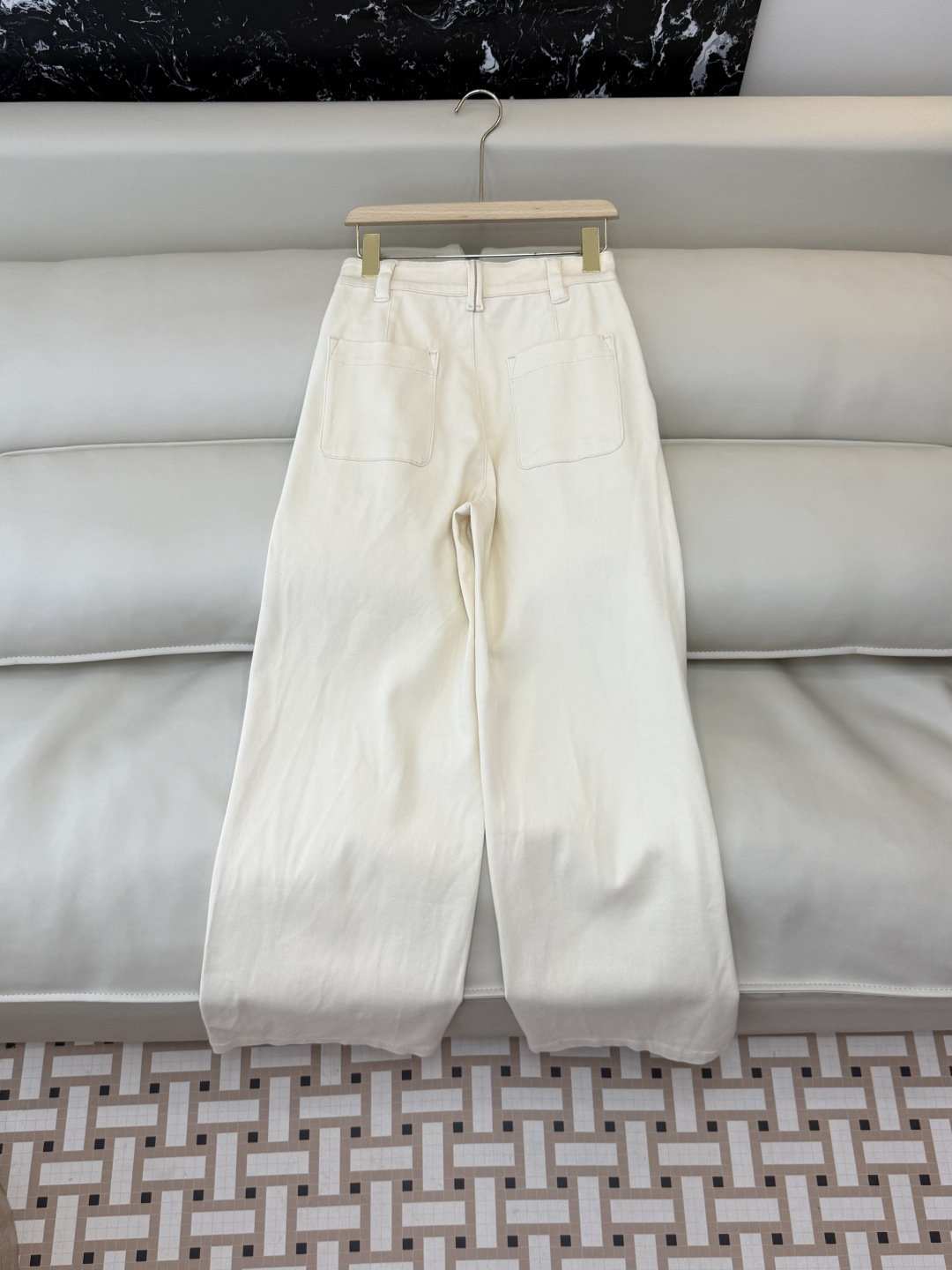 PZ050#新款牛仔裤‼️BC 高品质 柔暖弹力牛仔棉 长裤 奶白色 36/38/40/42/44