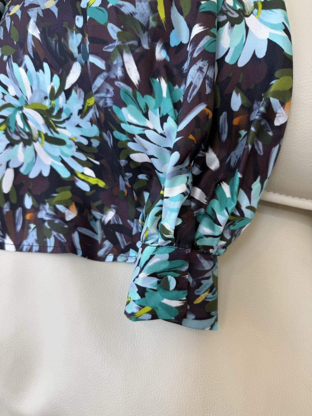 BS1118#新款衬衫💕gucci 烟花爆美图 真丝 蝴蝶结 印花上衣 36-42