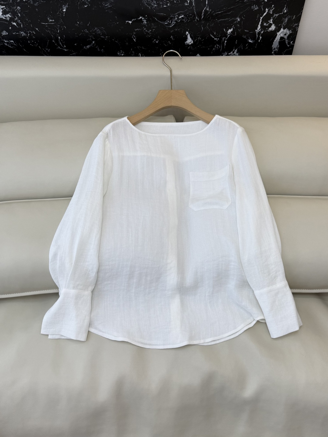 LS002#新款衬衫⚠️‼️the row 30% 天丝 40% 亚麻 极简风长袖衬衫 白色 S-XL