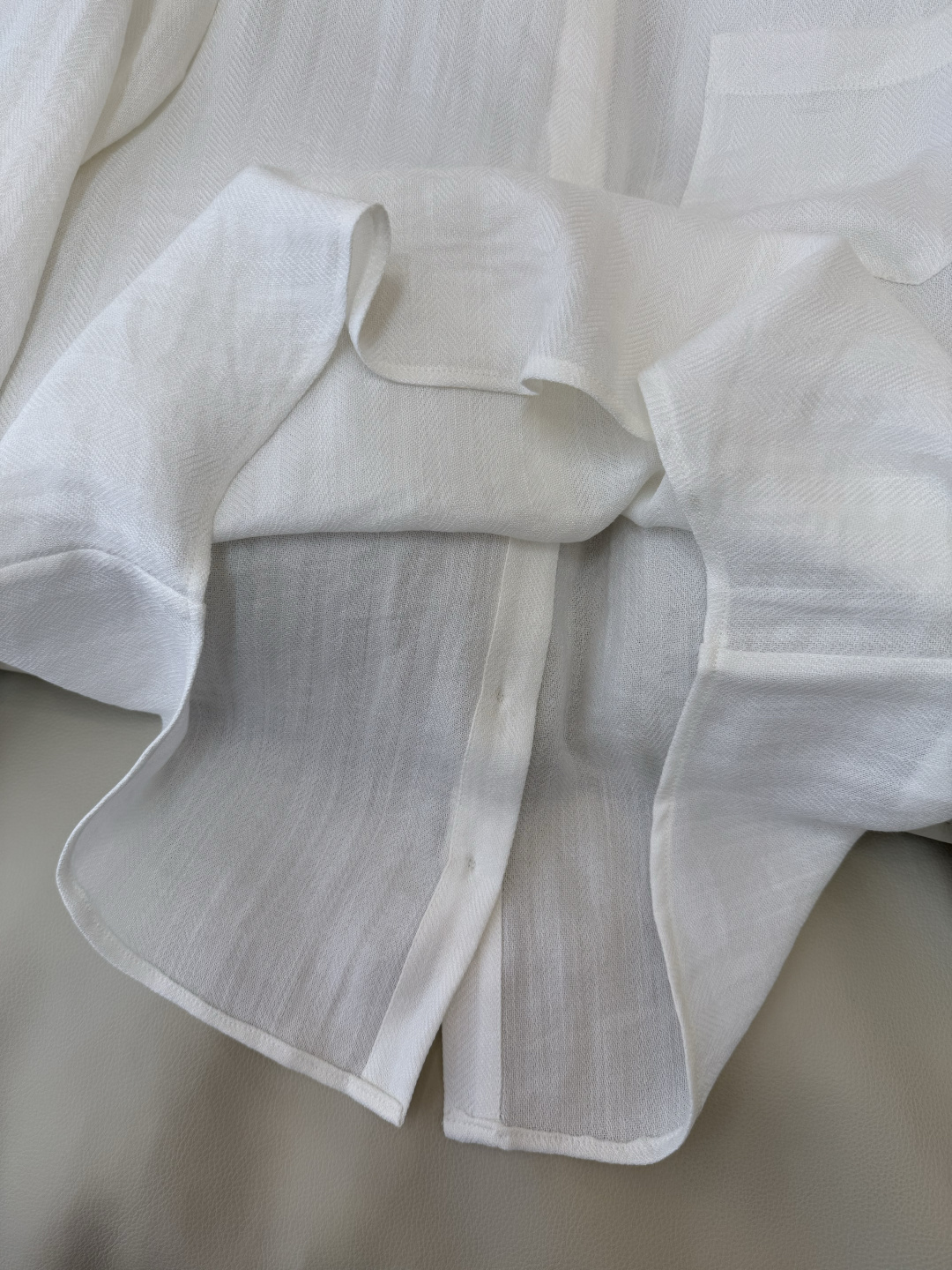 LS002#新款衬衫⚠️‼️the row 30% 天丝 40% 亚麻 极简风长袖衬衫 白色 S-XL