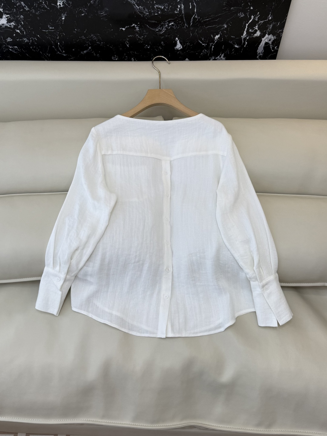 LS002#新款衬衫⚠️‼️the row 30% 天丝 40% 亚麻 极简风长袖衬衫 白色 S-XL