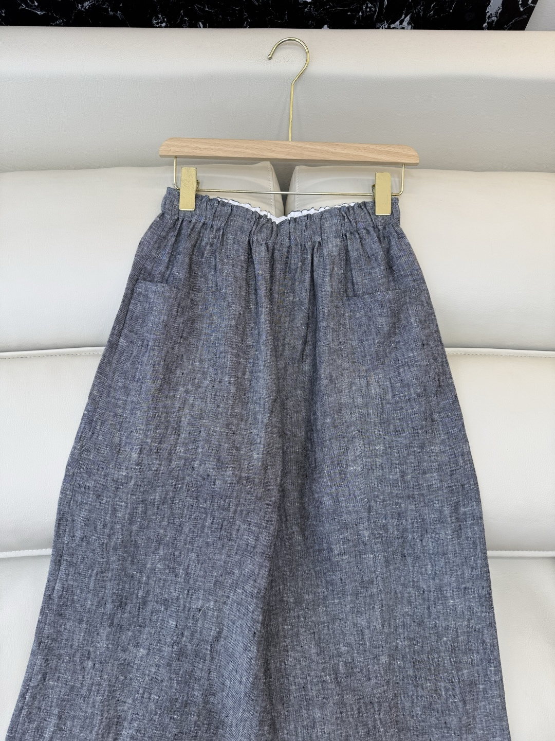 ZM003#新款套装⚠️‼️Lp🆕 经典款 100% 亚麻长袖衬衫➕长裤套装 灰色 绿色 SML