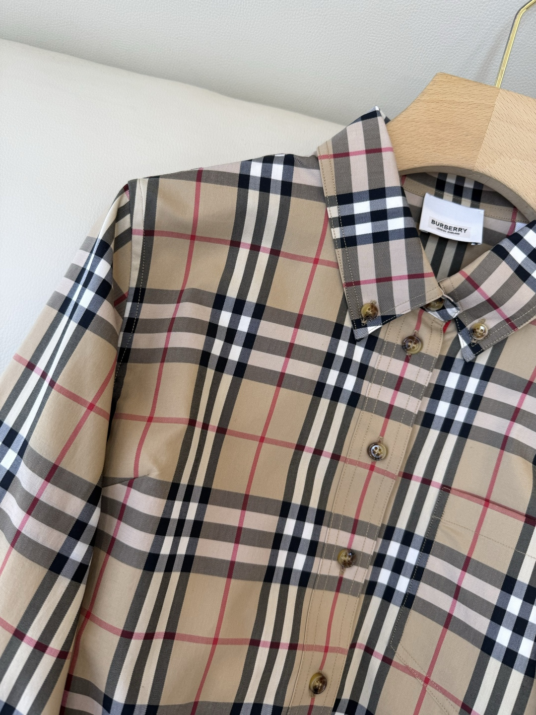 BM004#新款衬衫‼️B家 细格子 对格长袖衬衫 UK4/6/8/10/12